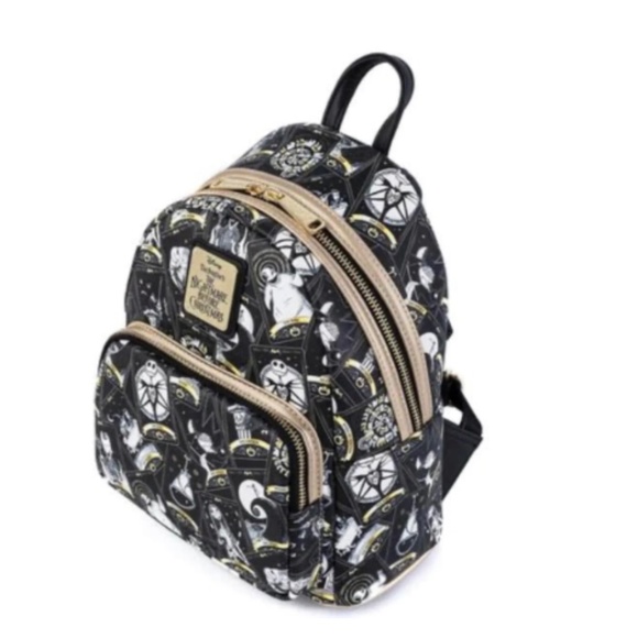 Loungefly Disney The Nightmare Before Christmas Tarot Card AOP Mini Backpack
